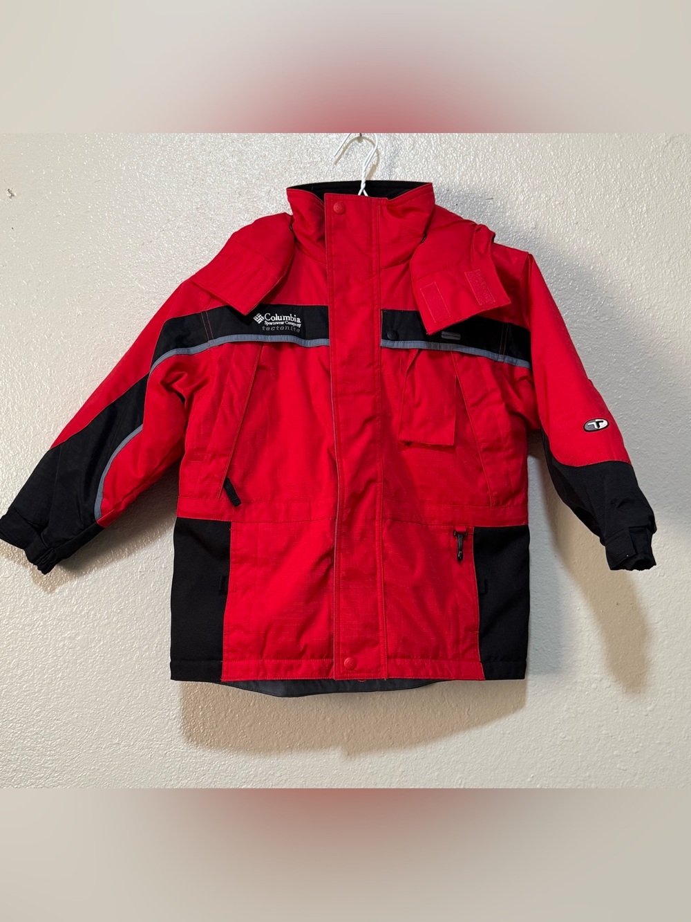 Columbia Red/Blk Tectonite Boys Sz. 8 Winter Coat Insulated Ski Snow Winter Warm